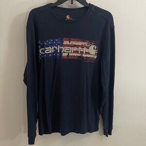 Carhartt Men's Dark Blue Long Sleeve Tee